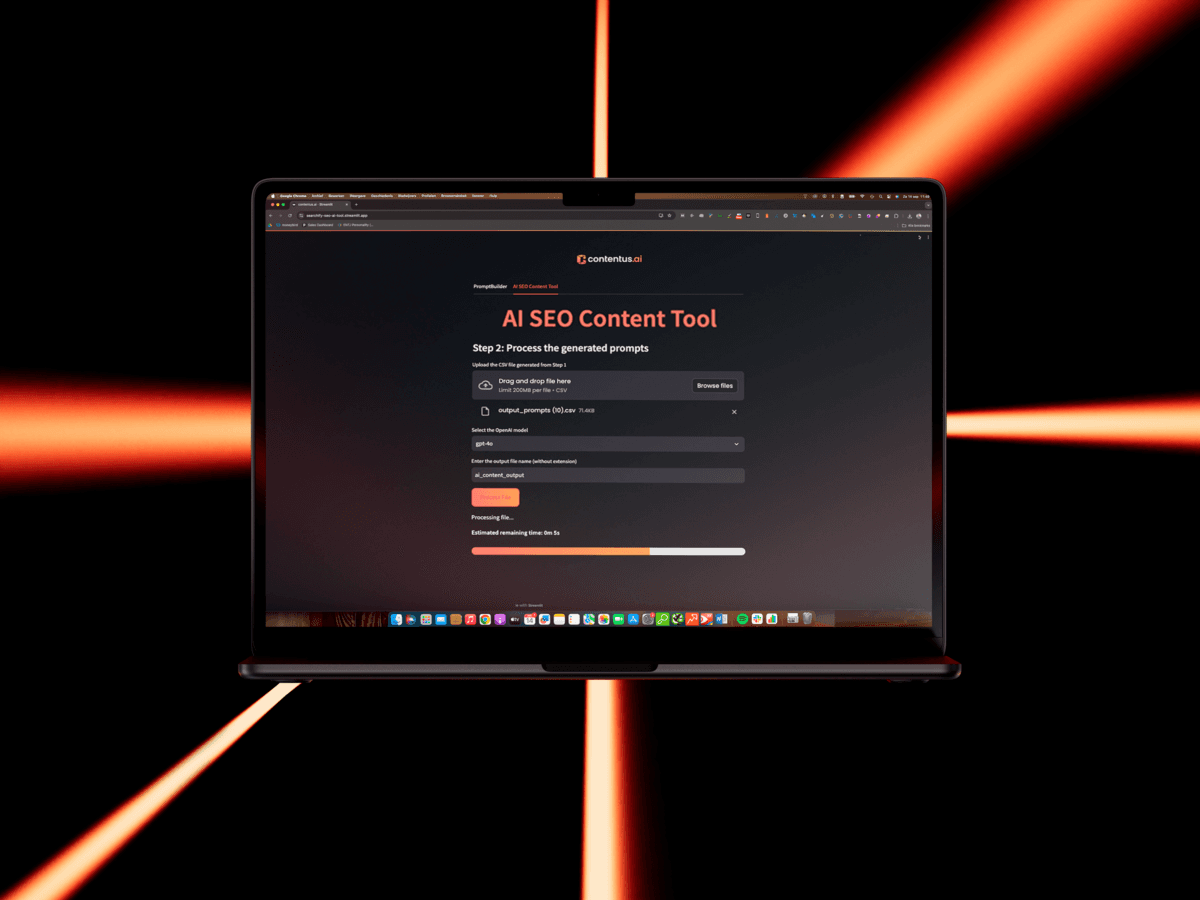 Contentus app interface